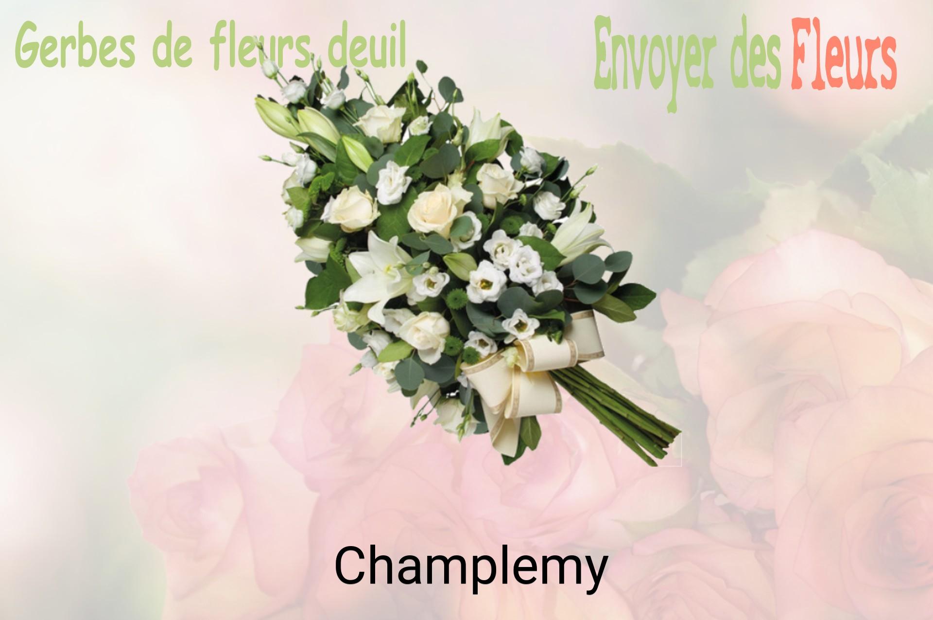 Gerbe de fleurs de deuil livrée à Champlemy